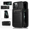 Black Back Wallet with Stand Case for iPhone 15 Pro Max