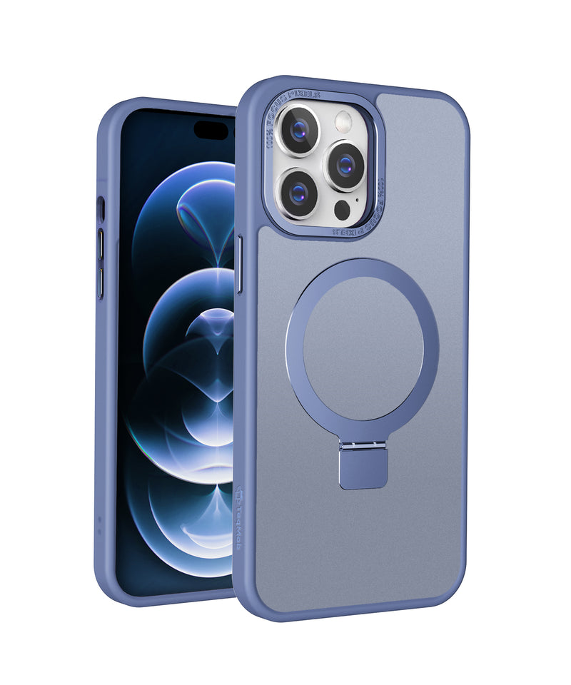 Blue Frosted Kickstand with Magnetic Compatibility for iPhone 11