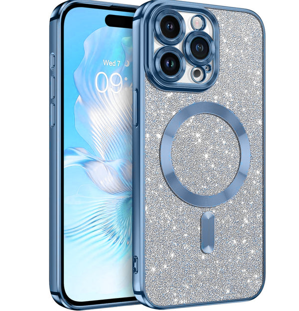 Light Blue Soft TPU Case with Magnetic Compatibility for iPhone 12 Pro Max 6.7