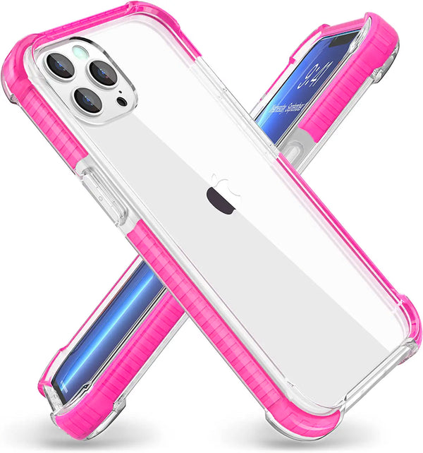 Pink TPU Bumper Ultra Clear Back TPU Shockproof for iPhone 15 Pro Max