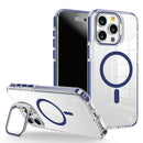 Blue Camera Kickstand Case with Magnetic Compatibility for iPhone 16 Pro