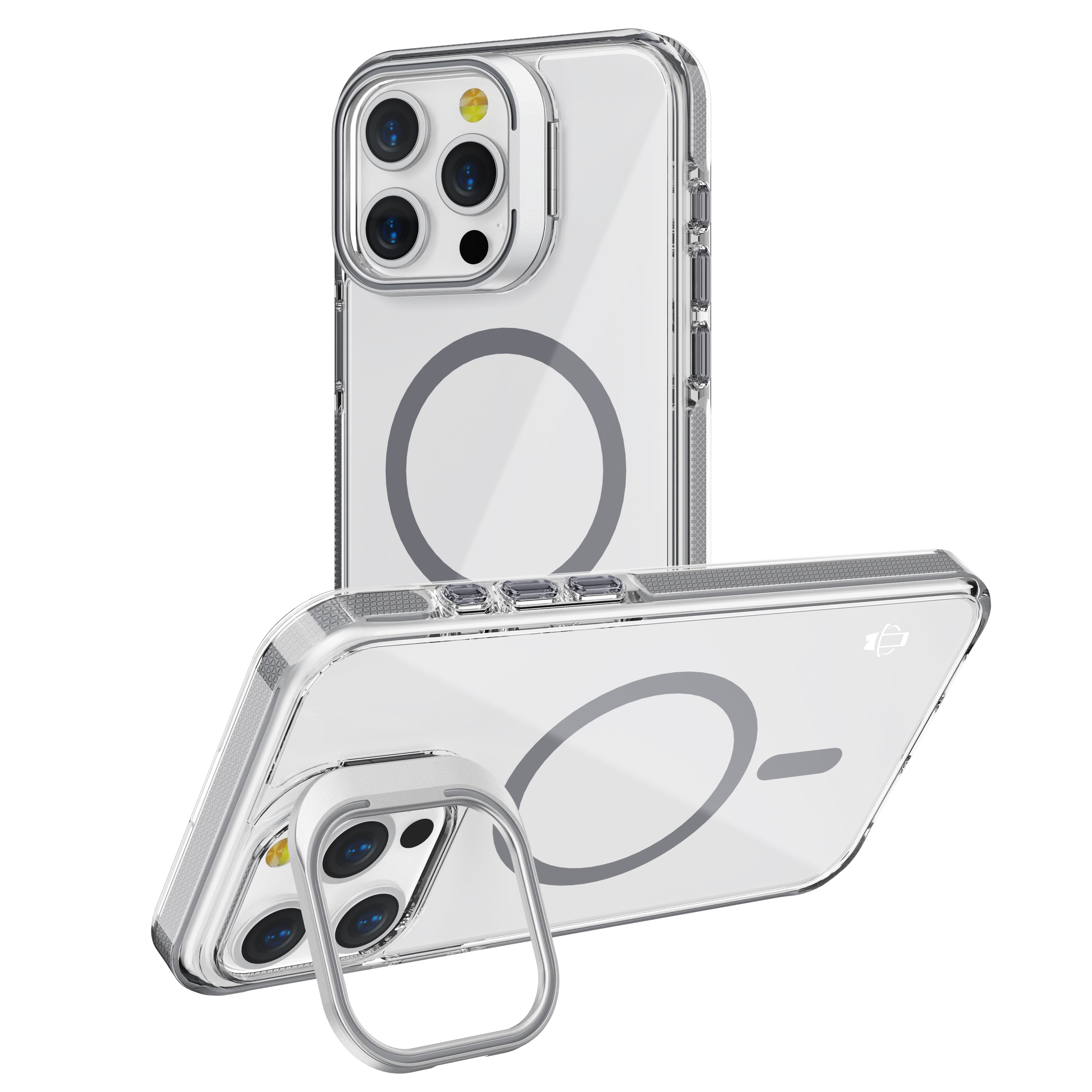 Titanium Camera Kickstand Magnetic Case for iPhone 16 Pro