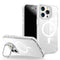 White Camera Kickstand Case with Magnetic Compatibility for iPhone 15 6.1