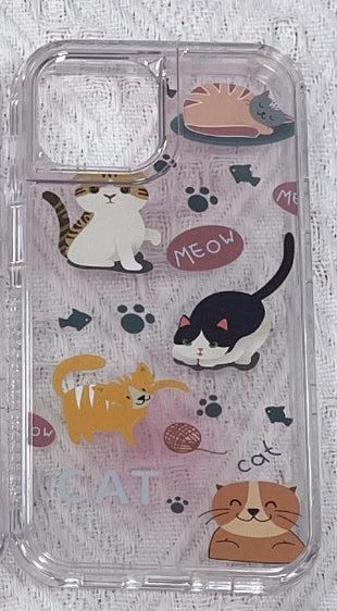 3 in 1 Design Cat Case for iPhone 15 6.1