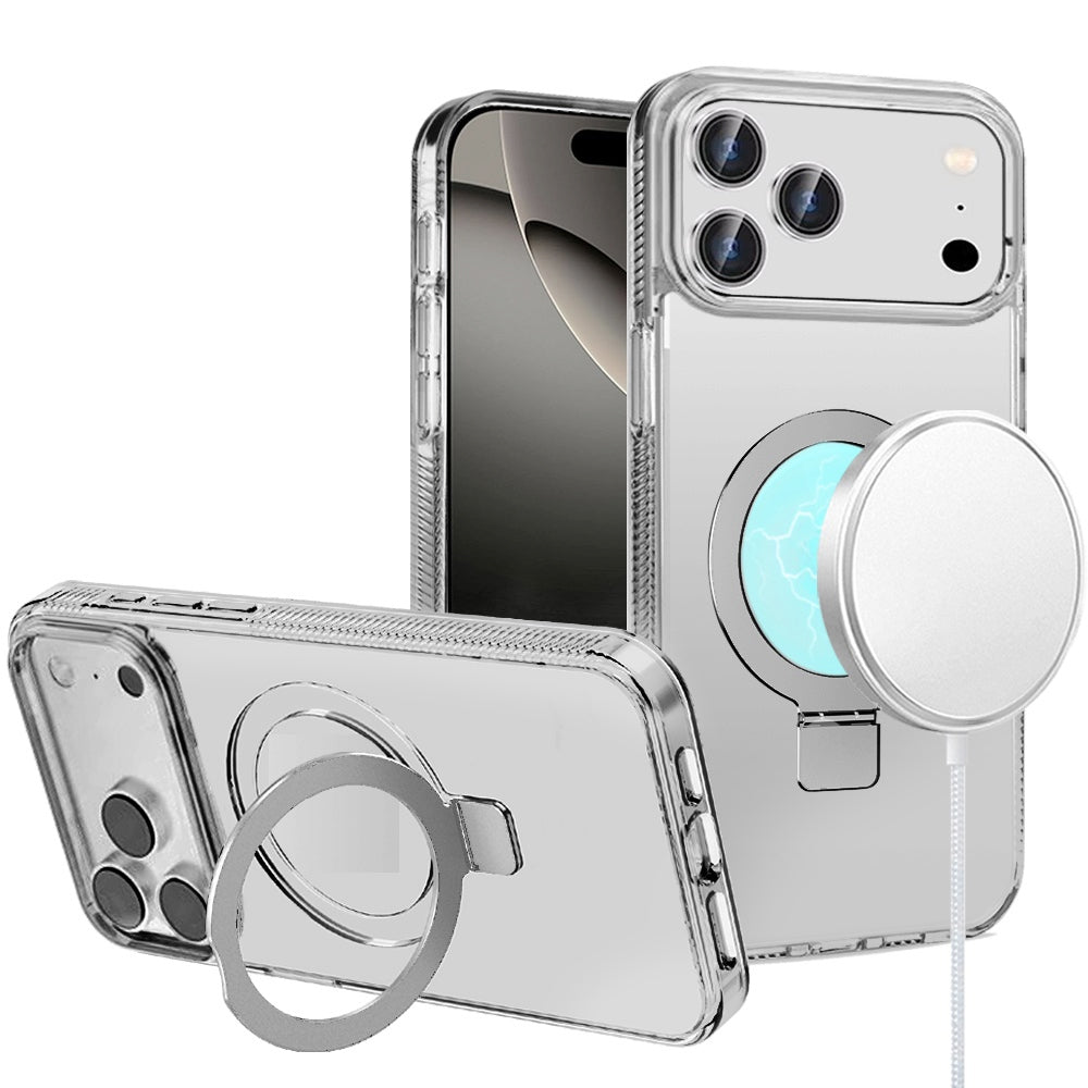 Clear Case Kickstand with Magnetic Compatibility for iPhone 17 Pro Max