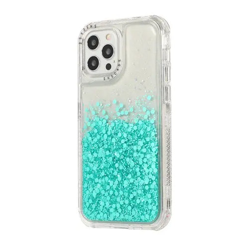 Light Blue Glittering Case for iPhone 15 6.1 / 14 / 13