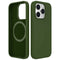 Dark Green Soft Magnetic Silicone Case for iPhone 15 Pro Max