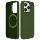 Dark Green Soft Magnetic Silicone Case for iPhone 16 6.1