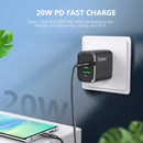 20W PD/QC Wall Charger & 5FT Cable for C to C