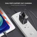 Black 20W PD+QC FAST WALL CHARGER & 5FT USB C TO 8PIN CABLE