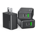 20W PD&QC WALL CHARGER - SET OF 12 PCS BLACK