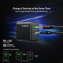 20W PD&QC WALL CHARGER - SET OF 12 PCS BLACK