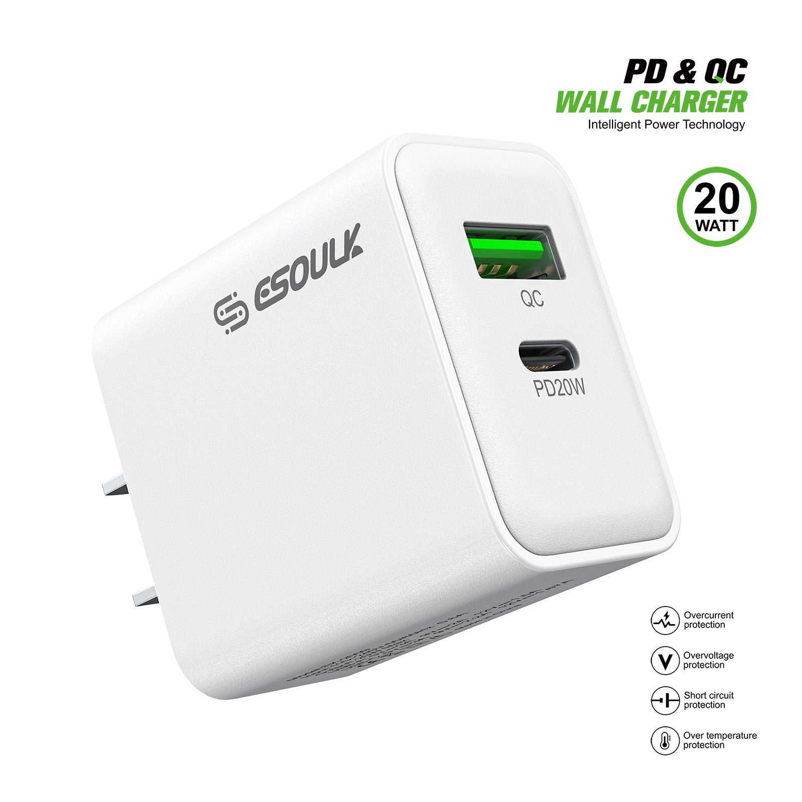 20W PD&QC WALL CHARGER - SET OF 12 PCS