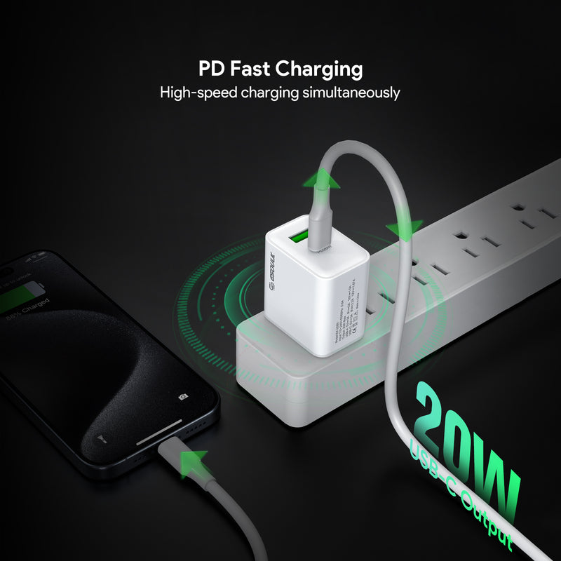 20W PD&QC WALL CHARGER - SET OF 12 PCS