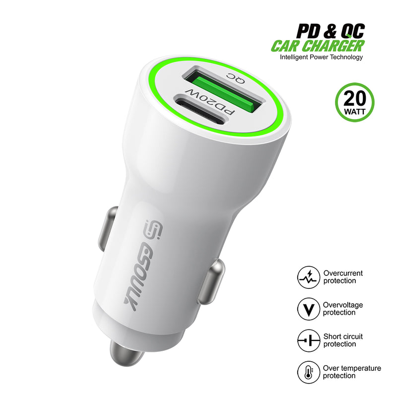 20W PD&QC CAR CHARGER - SET OF 12 PCS