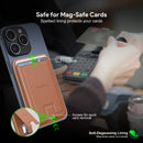 BROWN MAGNETIC WALLET WITH FOLDABLE STAND