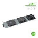 15W 3-in-1 Collapsible Magnetic Wireless Charger