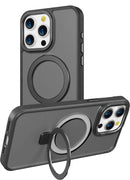 Black Smoked Frame Kickstand with Magnetic Compatibility for iPhone 16 6.1