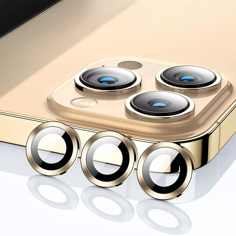 Gold Solid Camera Glass Protector for iPhone 16 Pro Max / 16 Pro / 15 Pro Max / 15 Pro