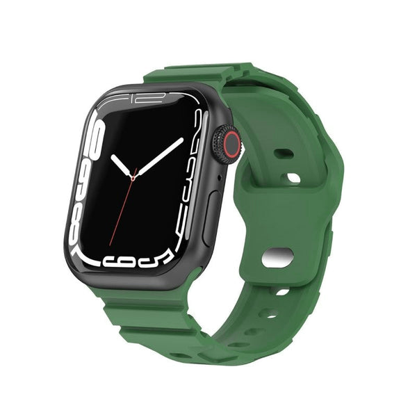 Forest Green Rugged Silicone Band for Apple Watch 49" / 45" / 44" / 42"