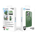 Green Smoked Kickstand with Magnetic Compatibility in Package for iPhone 16 Plus