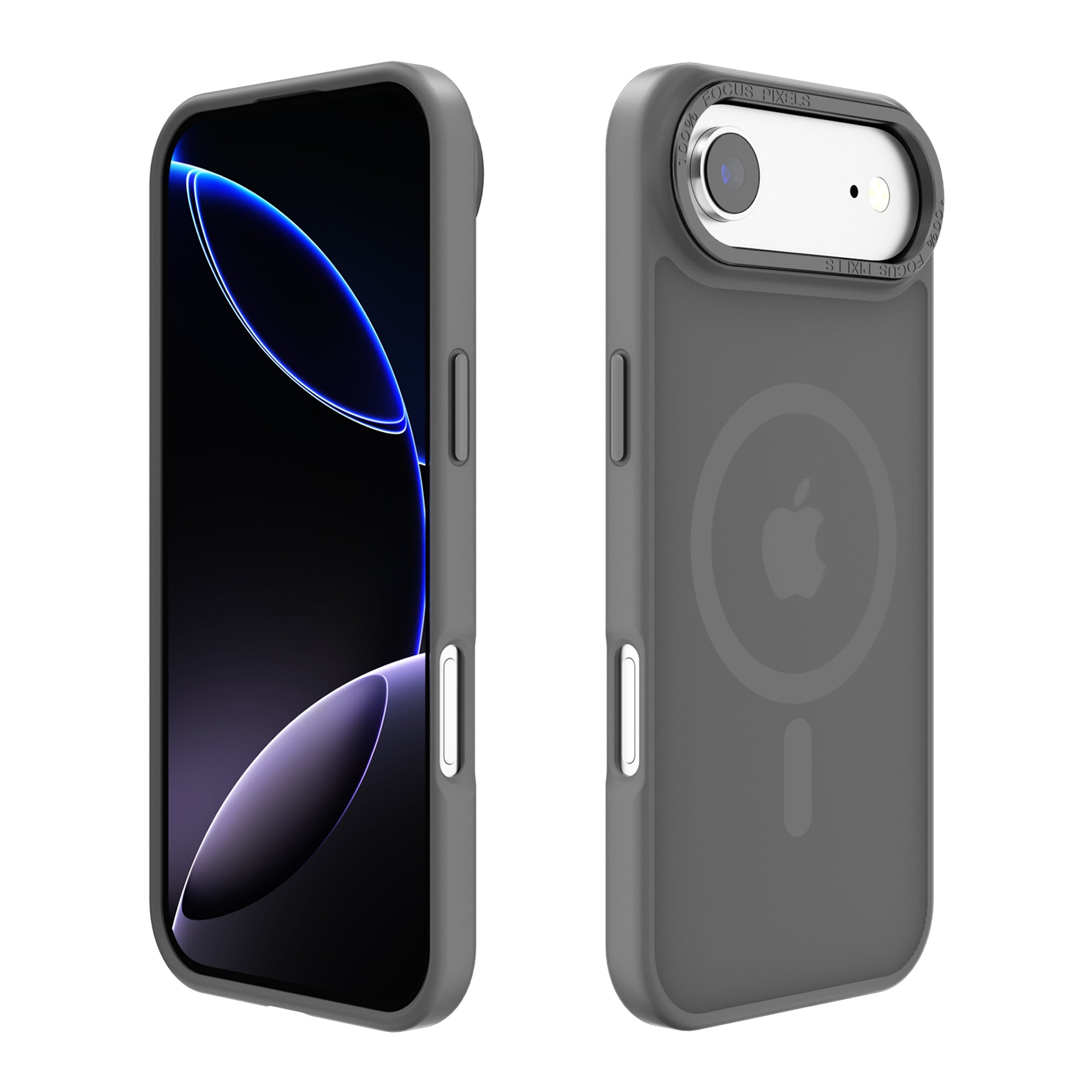 Grey Slim Smoked Bumper with Magnetic Compatibility for iPhone 17 6.1