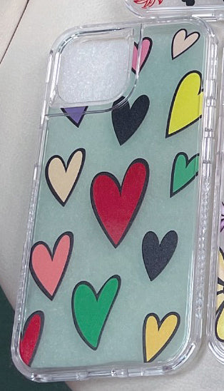 3 in 1 Design Heart Case for iPhone 15 Pro