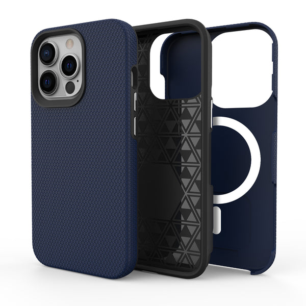 Blue Triangle Case with Magnetic Compatibility for iPhone 11