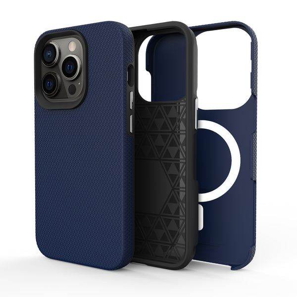Blue Triangle Case with Magnetic Compatibility for iPhone 14 6.1 / 13