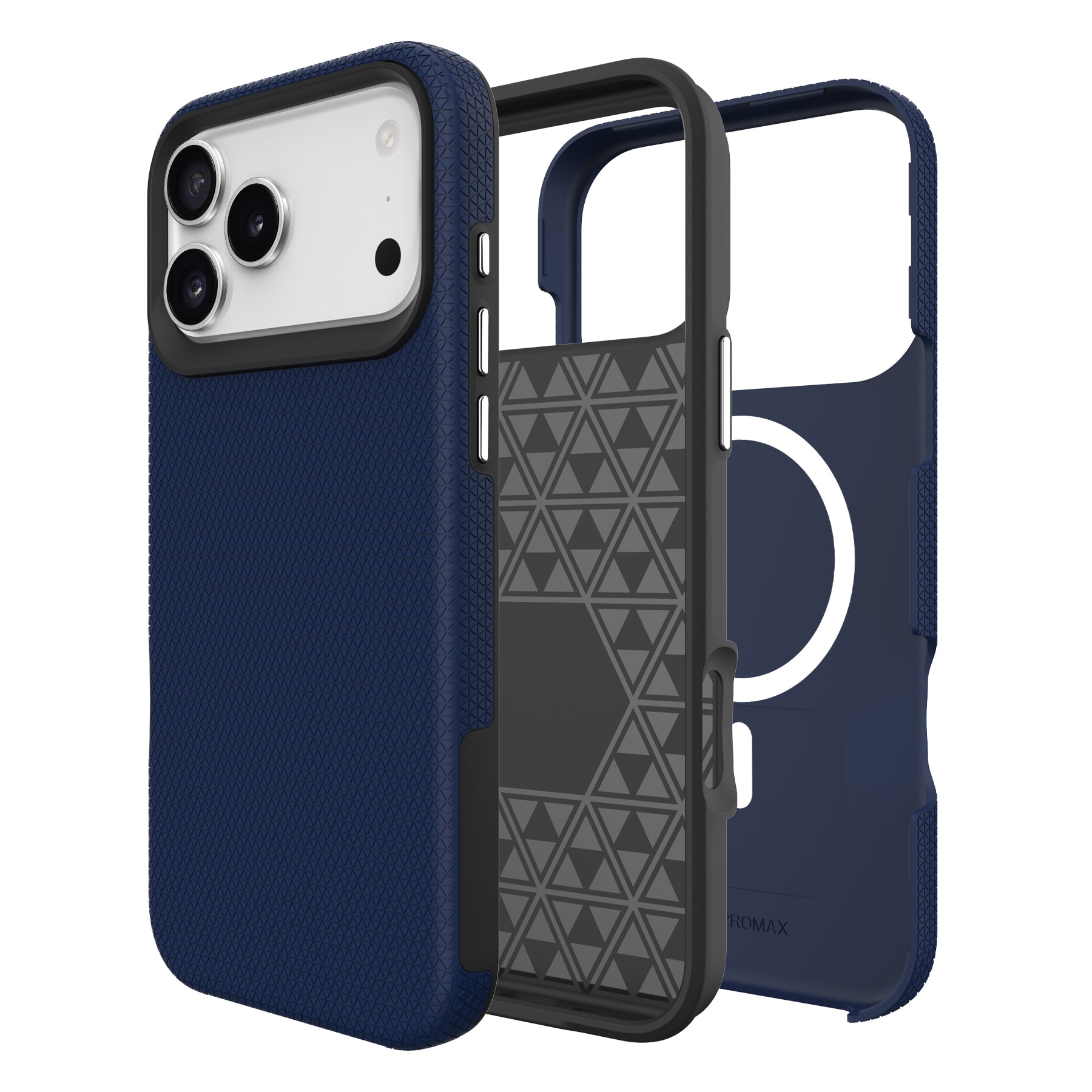 Blue Triangle Case with Magnetic Compatibility for iPhone 17 Pro