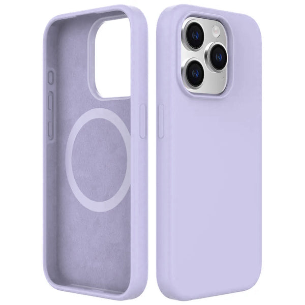 Lavender Soft Magnetic Silicone Case for iPhone 16 6.1