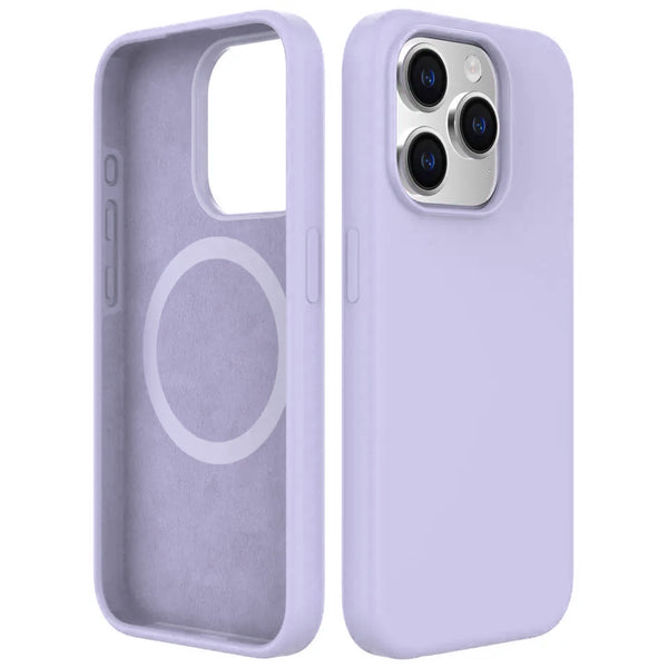 Lavender Soft Magnetic Silicone Case for iPhone 15 Plus 6.7