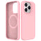 Light Pink Soft Magnetic Silicone Case for iPhone 14 Pro