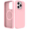 Light Pink Soft Magnetic Silicone Case for iPhone 15 Pro Max