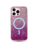 Pink Magnetic Crystal Case for iPhone 16 Pro