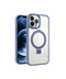 Clear Blue Frame Kickstand with Magnetic Compatibility for iPhone 15 Pro