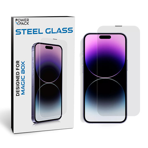 STEEL GLASS Screen Protector for iPhone  15 Pro Max to use with Magic Box