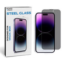 STEEL GLASS Privacy Screen Protector for iPhone 15 Pro Max / 15 Plus to use with Magic Box