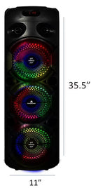 MPD825-ULTRA 8" X 3 Woofers karaoke Bluetooth speaker with FM Radio