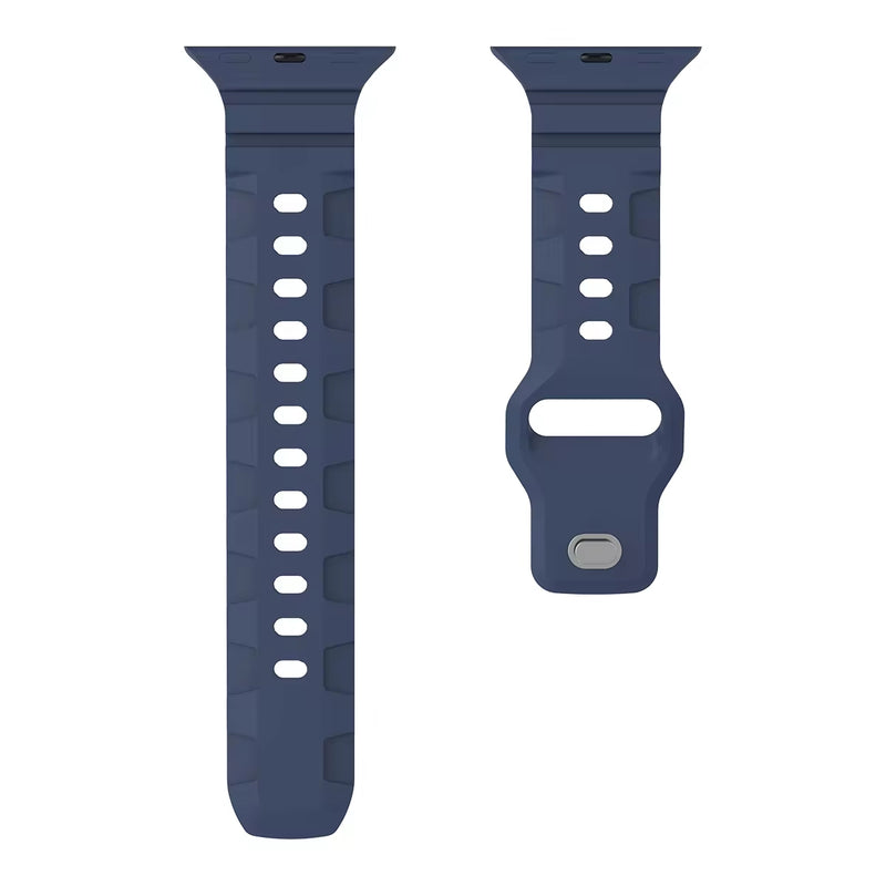 Blue Rugged Silicone Band for Apple Watch 49" / 45" / 44" / 42"