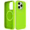 Neon Green Soft Magnetic Silicone Case for iPhone 15 Pro Max