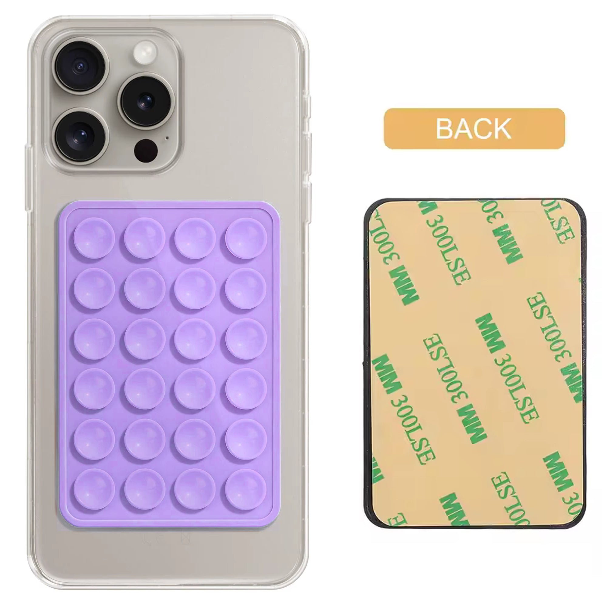 Lavander Silicone Suction Adhesive Mount Phone Grip