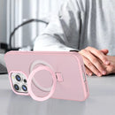 Pink Frosted Kickstand with Magnetic Compatibility for iPhone 14 6.1 / 13