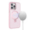 Pink Frosted Kickstand with Magnetic Compatibility for iPhone 15 Plus / iPhone 14 Plus
