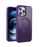 Purple Frosted Kickstand with Magnetic Compatibility for iPhone 12 Pro / 12 6.1