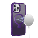 Purple Frosted Kickstand with Magnetic Compatibility for iPhone 14 Pro