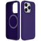 Dark Purple Soft Magnetic Silicone Case for iPhone 16 Pro Max