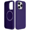 Dark Purple Soft Magnetic Silicone Case for iPhone 15 Pro Max