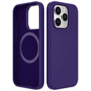 Dark Purple Soft Magnetic Silicone Case for iPhone 16 Pro