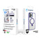 Clear Purple Frame Kickstand with Magnetic Compatibility for iPhone 16 Pro with package